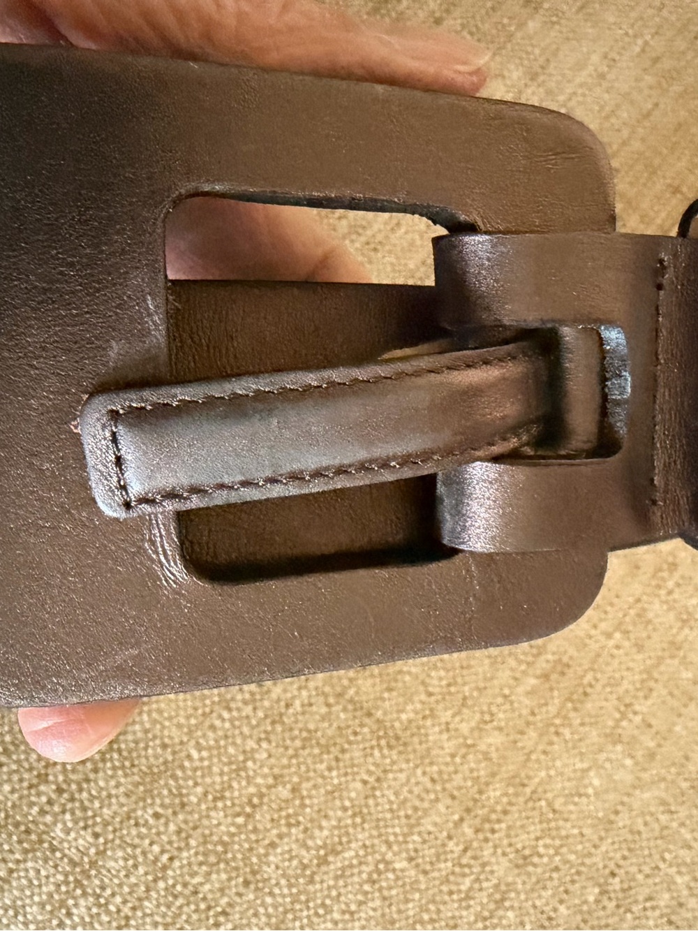 Doncaster Wide Brown Leather Belt with Rectangular Buckle